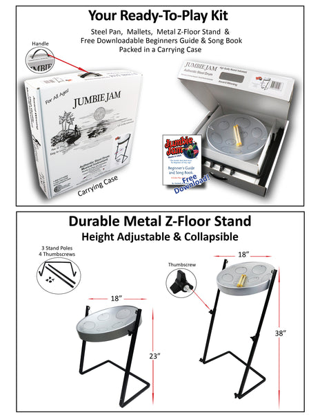 Jumbie Jam Steel Drum - Silver