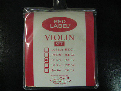 Red Label 1/4 Violin Strings SS2103 CLEARANCE SALE !!!