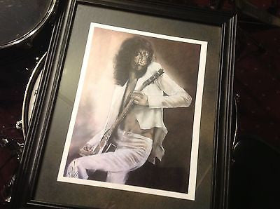 Simply Wicked Art Charcoal Drawing Framed Print Collectable - Jimmy Page Zepplin
